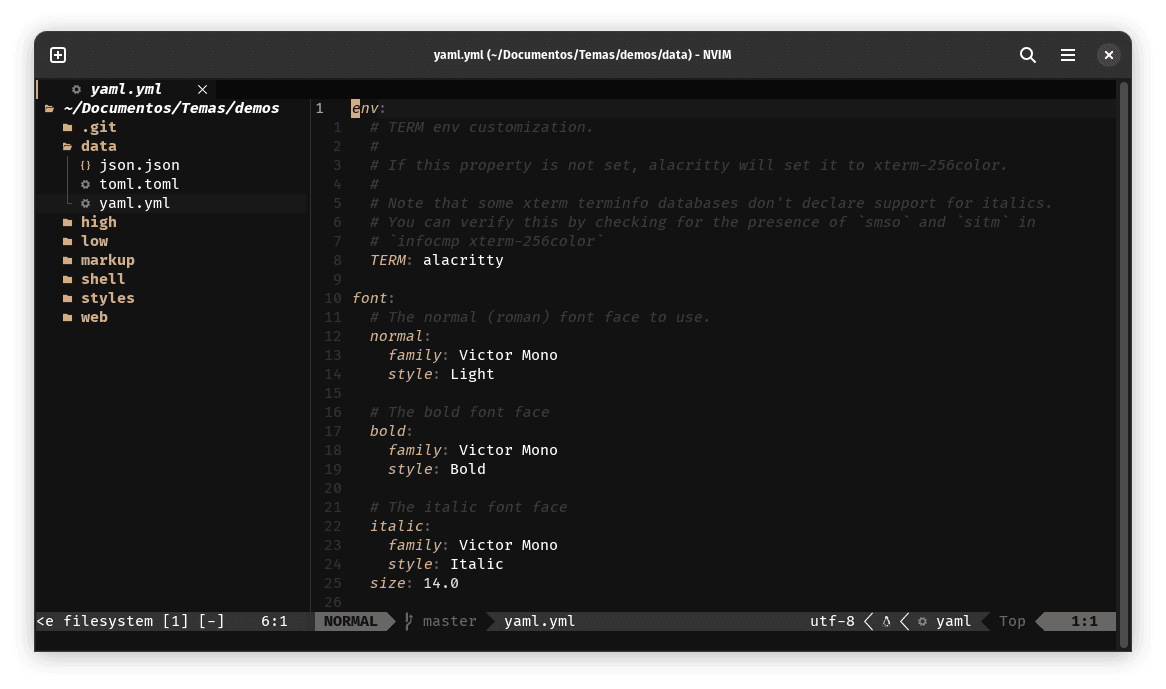 yaml- screenshot