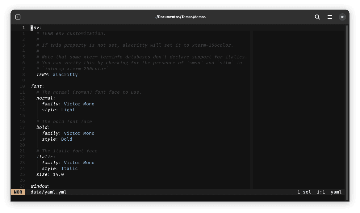 yaml- screenshot