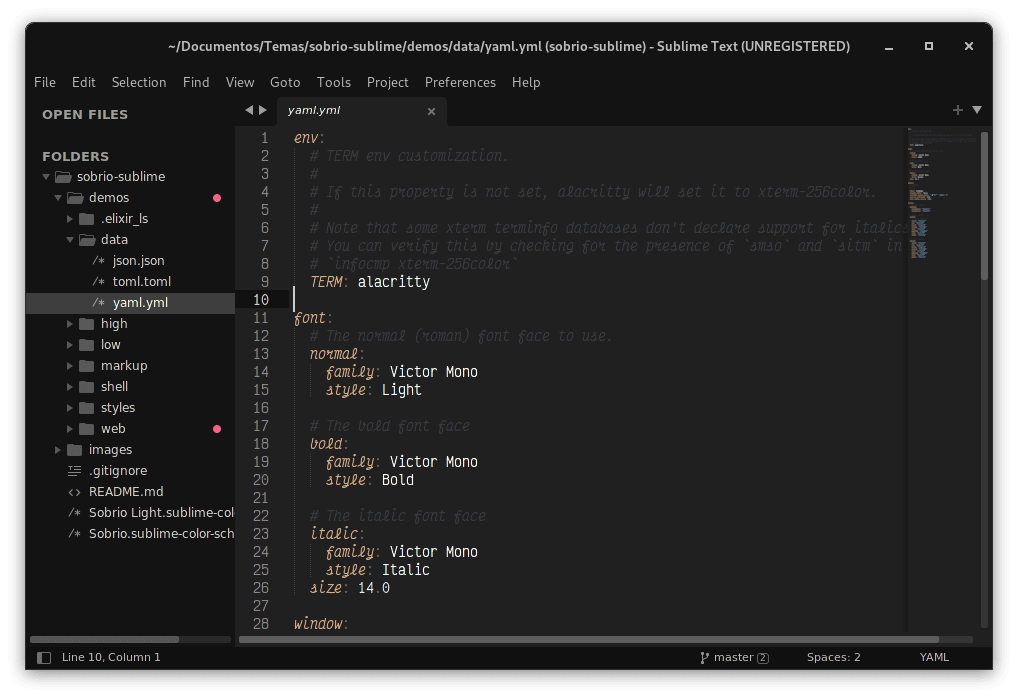 yaml- screenshot