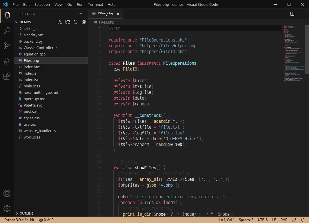 php- screenshot